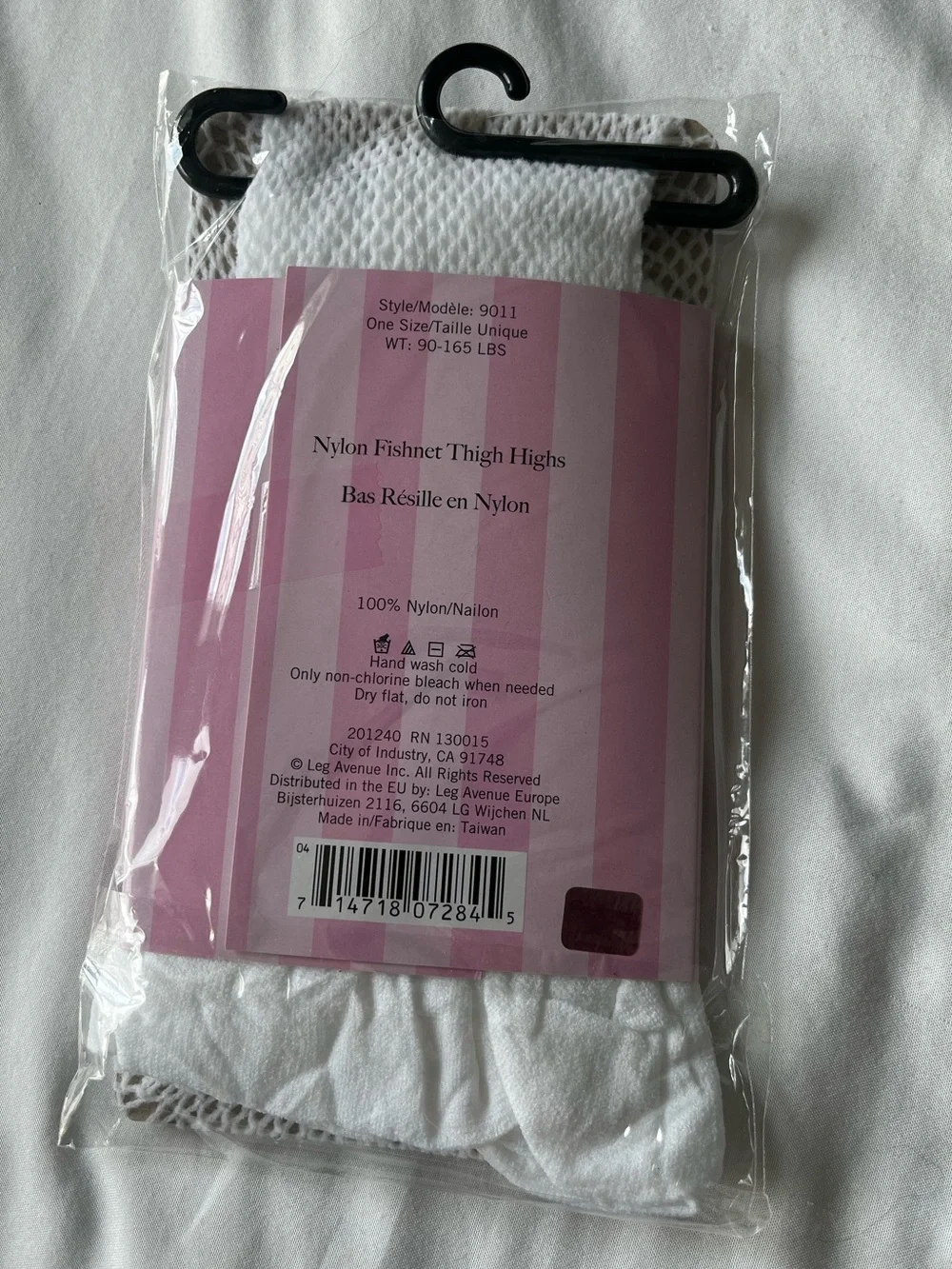 NEW White Nylon Thigh High Fishnet Stockings